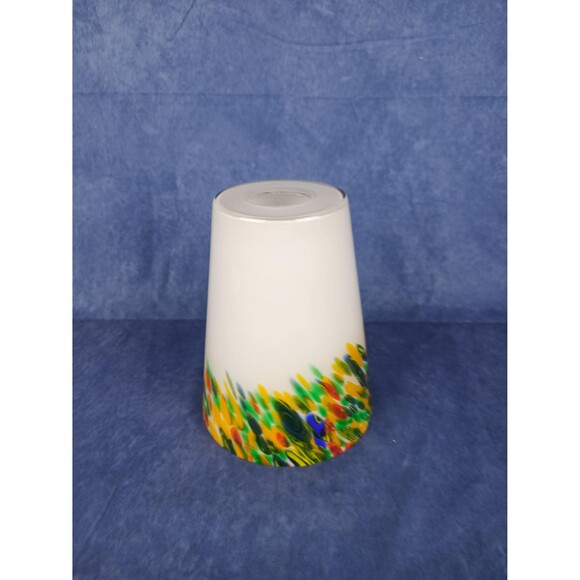 Swirled Art Glass Lamp Shade: Multicolor Cased Glass - Portfolio - Picture 2 of 10